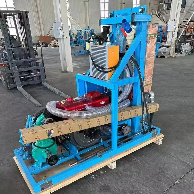 China Supplier Mini Price Small Portable Diesel Hydraulic Borehole Water Well Drilling Rig Machine for Sale