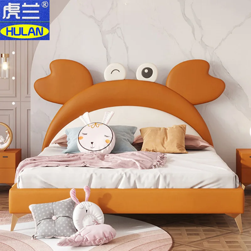 Children's furniture cartoon crab bed boy bed modern bed 1.5 meters