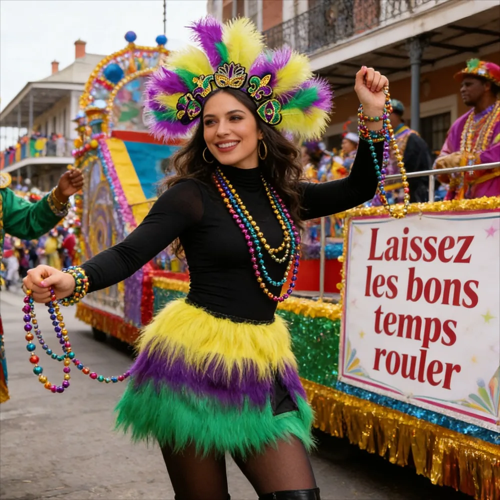 

Irish Ball Brazilian Carnival Set - 3-Color Leg Warmers Hat Headband & Mask