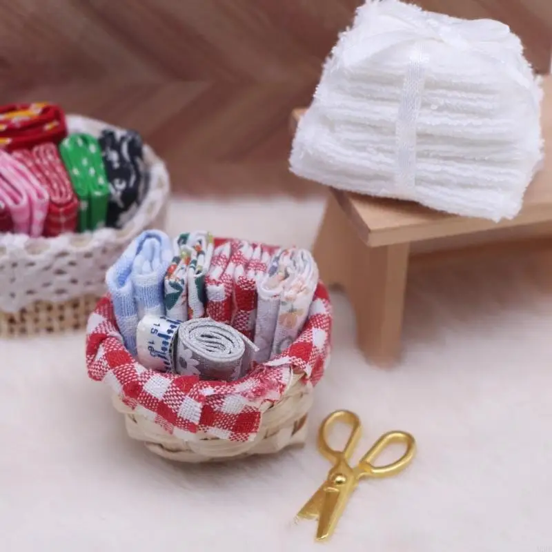 Tưởng Tượng Bộ May Cho Ngôi Nhà Búp Bê Trang Trí Cảnh Bao Gồm Thu Nhỏ Giỏ Vải Thước Dành Cho Trẻ Giả Vờ Chơi Trò Chơi A2UB