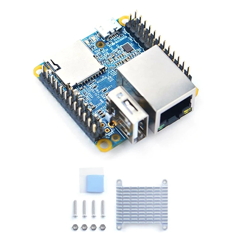 Nanopi neo-オープンソースh3開発ボード,ヒートシンク,ddr3 ram,512mb,クアッドコアCortex-A7, Ubuntu openwrt armbian