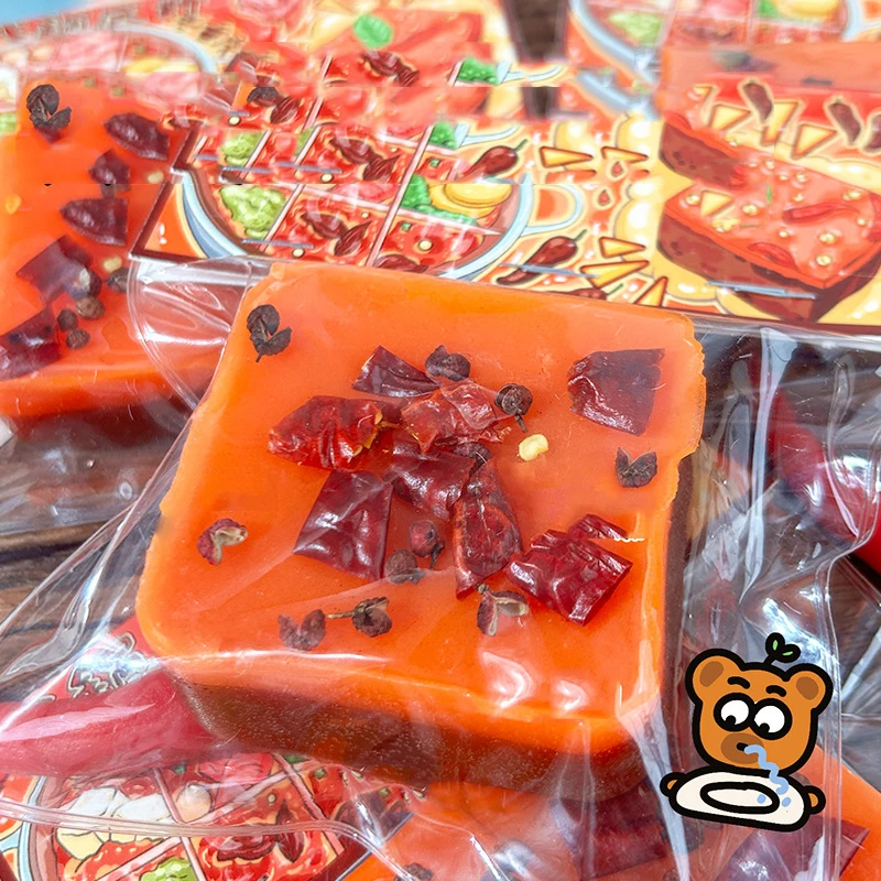 Simulation Mini Hot Pot Base Pinch Squeeze Toy Creative Soft Hot Pot Base Slow Rebound Decompression Toy Kids Stress Relief Toys