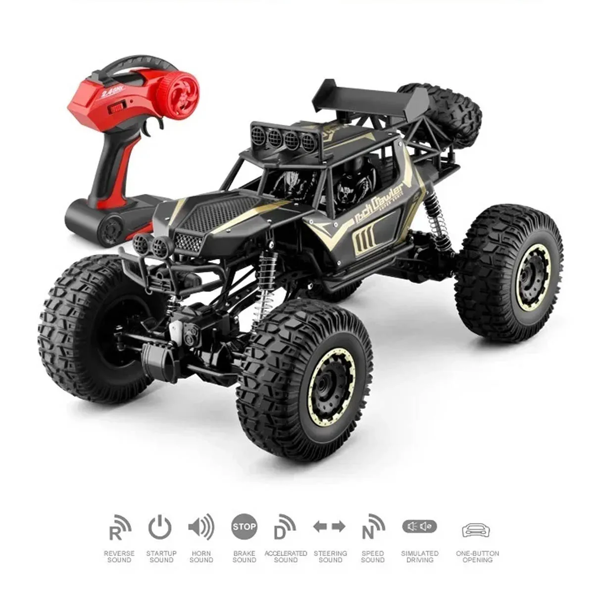 1:8 Oversized 4×4 All-Terrain RC Truck Remote Control Vehicle High -Speed RC Car RTR Alloy Climbing Off-Road RC Vehicle Toy Mode