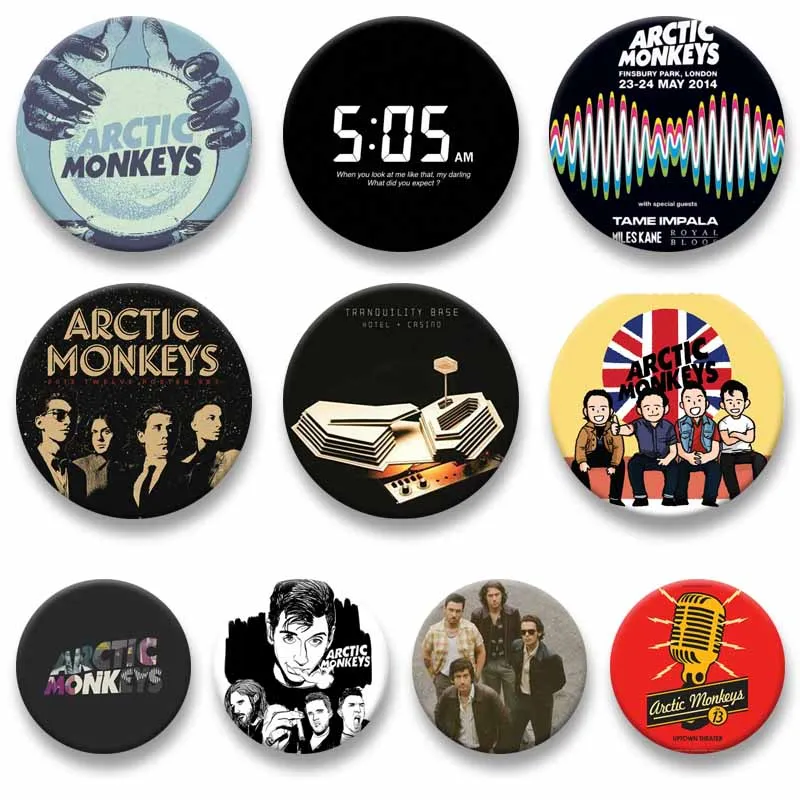 Rock Band ArcticS M-Monkeys Soft Button Pin Music Album Cover Lapel Badge Jewelry Brooch Accessory Backpack Decoration Ornament