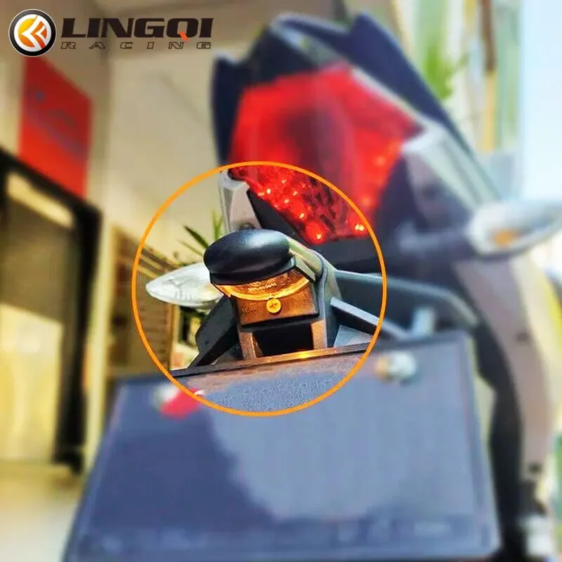 Number License Plate Lights Bulbs Holder Tail Signal Lamp Universal For ATV Quad Scooter Electric Motorcycle Accessories Go Kart
