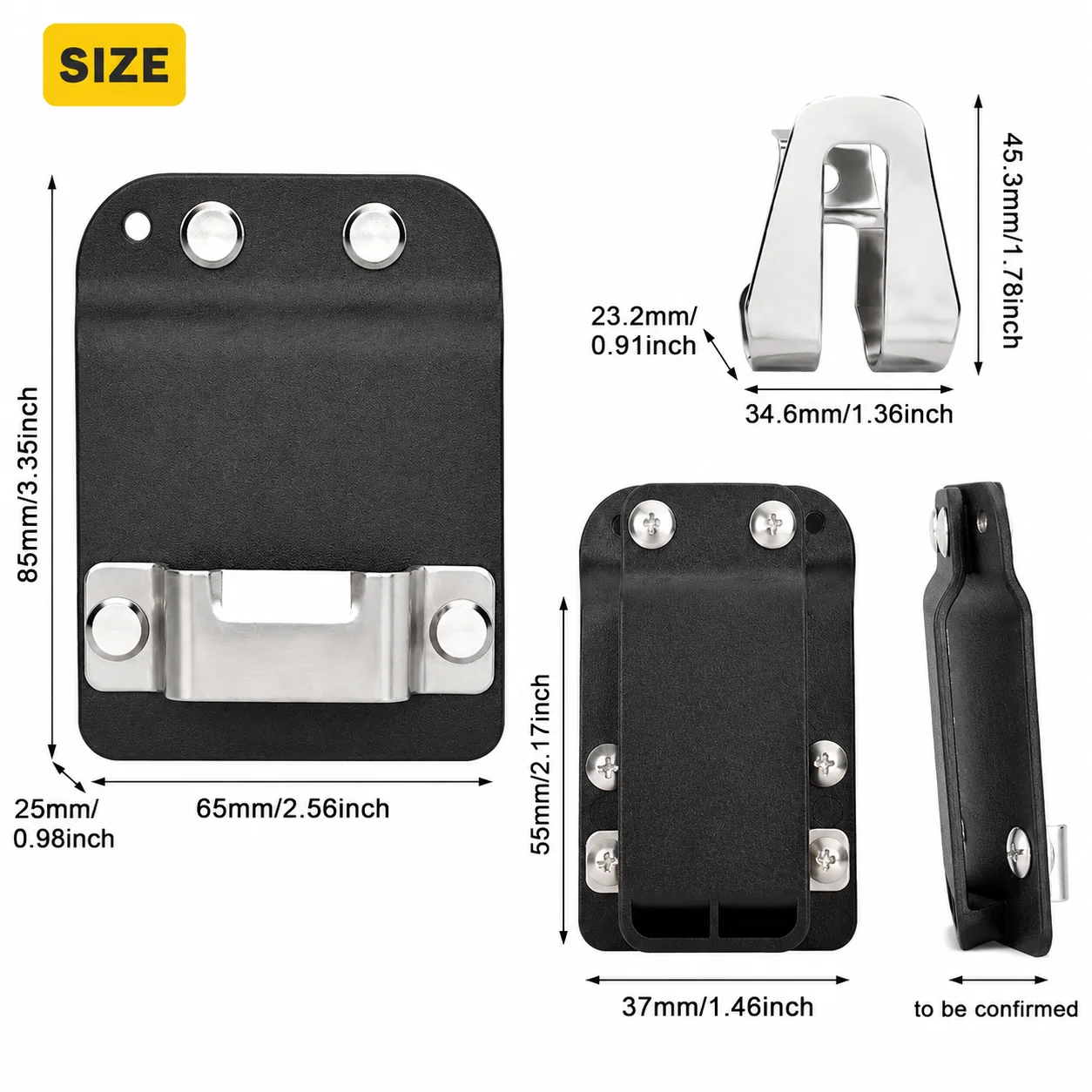 Clip-On Tool Belt,Drill Holder,Portable Hook Holster for Cordless Drill,Impact,Nailer,Tape Measure or Any Tools with Hanger Clip gallery 2