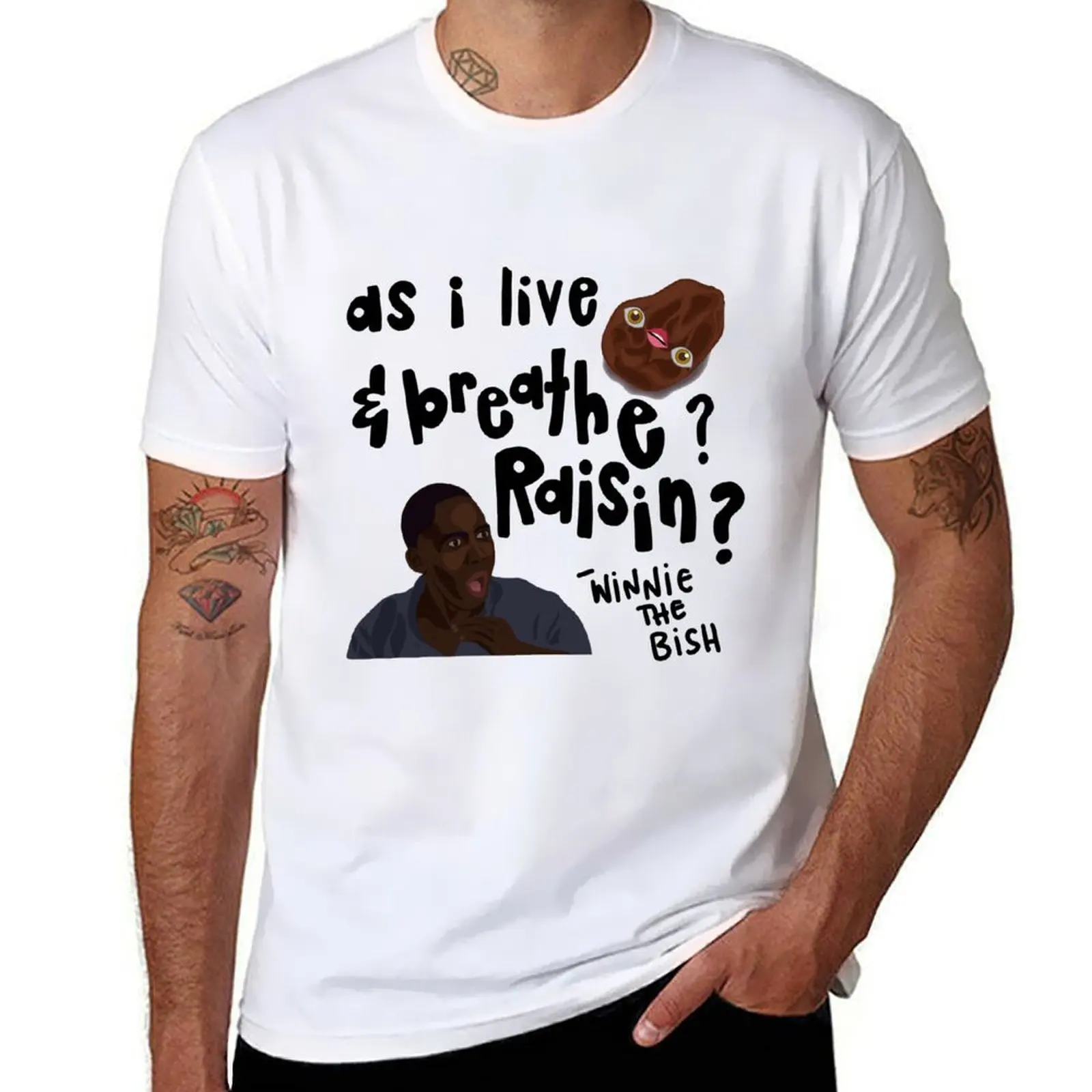 

WINSTON SAYING RAISIN T-Shirt cotton tshirt 100% t shirt for man 100 percent cotton T-Shirt