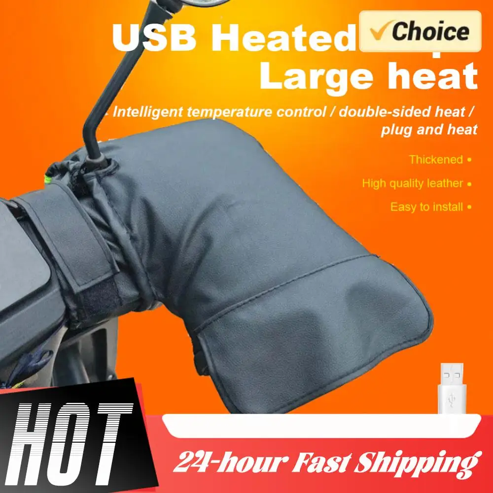 

Муфты на руль с подогревом мотоцикла, 3-уровневая установка, теплые муфты с подогревом мотоцикла, зарядка через USB, перчатки с электрическим подогревом на руль