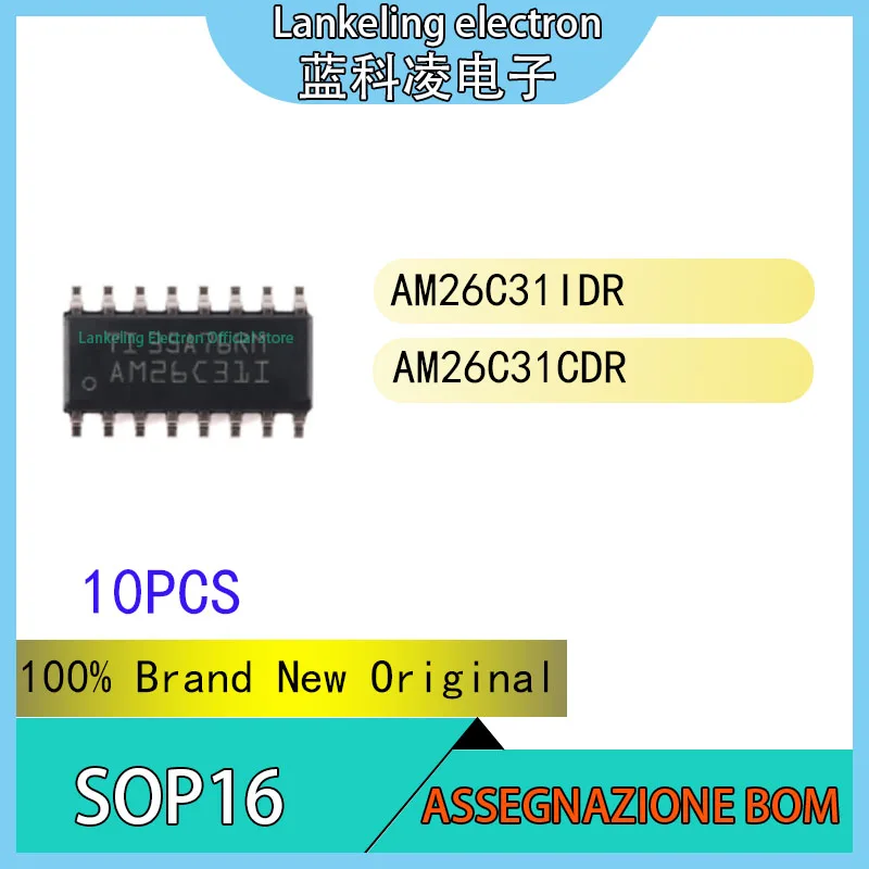 (10PCS)AM26C31IDR AM26C31CDR IC 100% Brand New Original chip SOP16