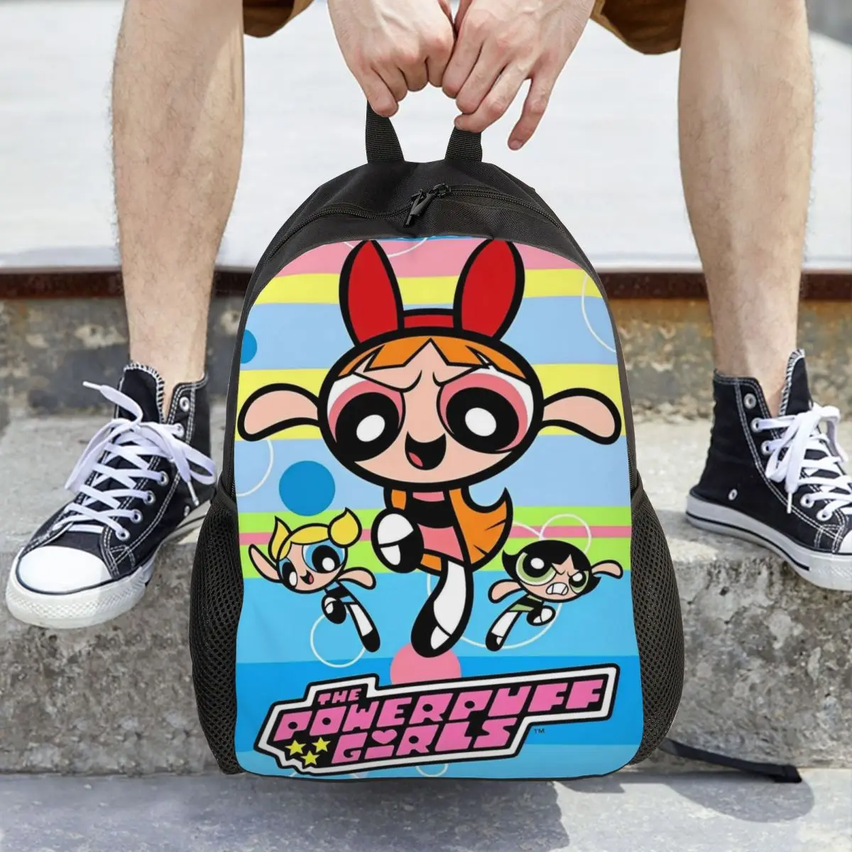 

Cartoon Cute P-Powerpuff Girls Backpack for Men Women Cool Student Hiking Travel Daypack Laptop Shoulder Bag Outdoor