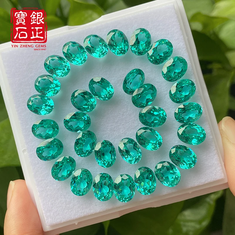 Lab Grown Paraiba Flame Melted Method for Ring Necklace Earrings Pendant Making DIY Design and Can Be Provide AGL Certifacate