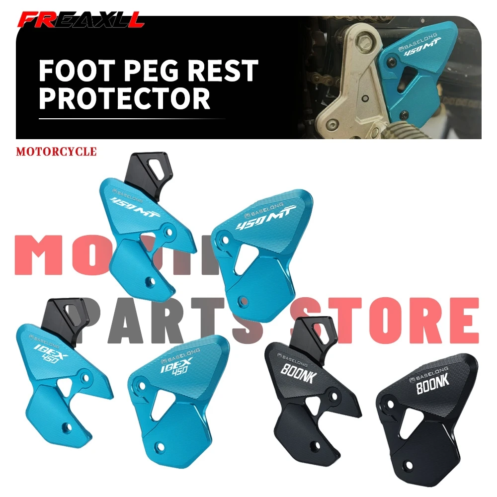 FootPeg Footrest Heel Plates Foot For CFMOTO CF MOTO 450 MT 450MT 450 Ibex 450 800NK 2023-2026 Rest Pegs Pedal Guard 2025 2024
