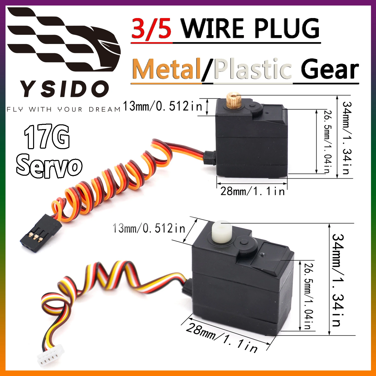 1:16 RC Model Car Upgrade Accessories 17g Servo Three/Five-Wire Steering Gear Metal Plastic Gear for MJX SCY JJRC Q130 PRO