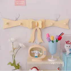 Bowknot Porch Wooden Hook Storage Rack Key Storage Porch Wall Hanging Into The Entrance Door Wall Hook Room Decorative Painting