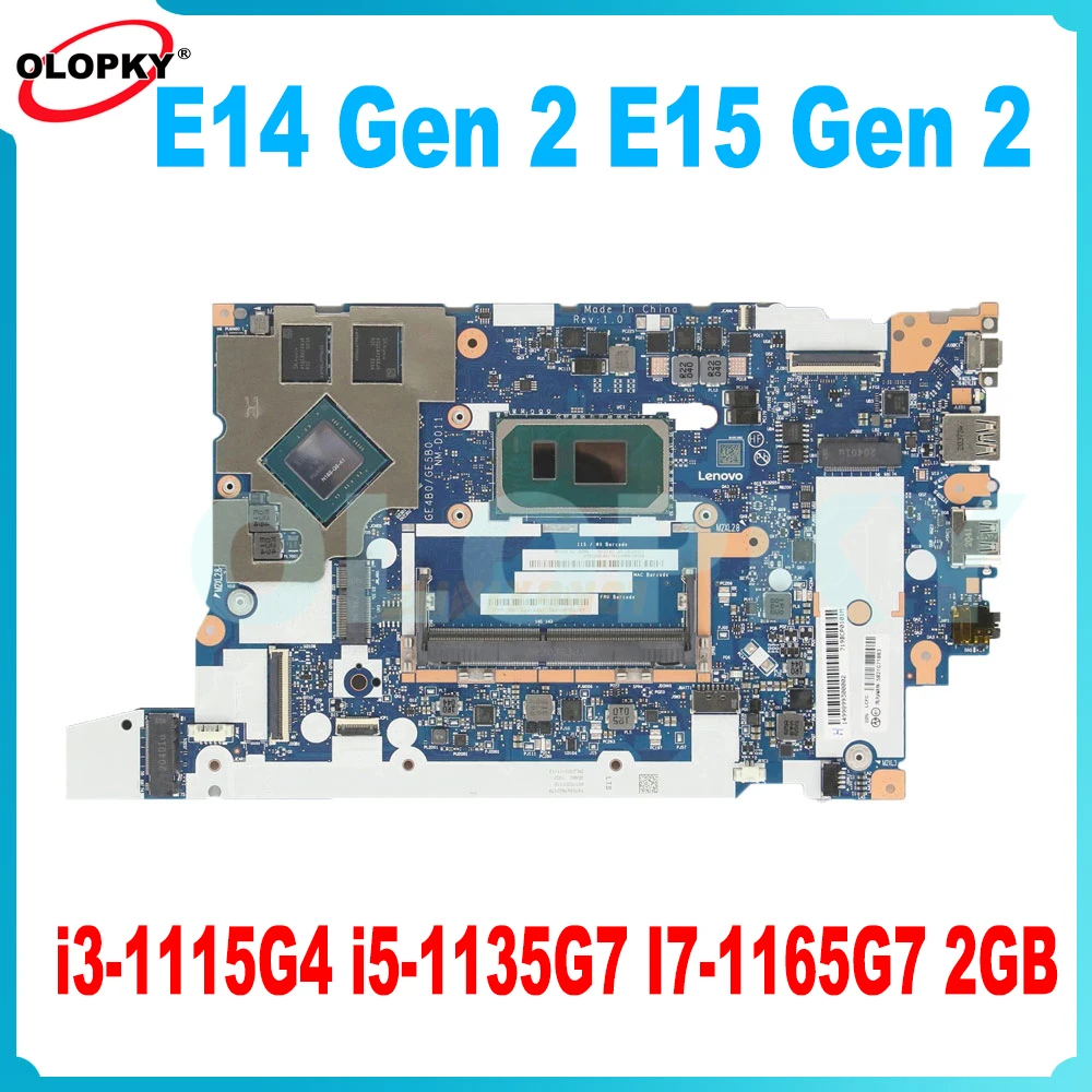 

NM-D011 Motherboard with i5-1135G7 i7-1165G7 CPU MX350/450 GPU for Lenovo ThinkPad E14 E15 Gen 2 Laptop Motherboard 100% test