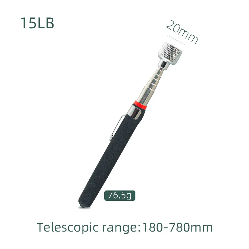 5/10/20LBS Teleskop-Magnetstab, nützliches Aufnahmewerkzeug zum Sammeln von Schrauben, Muttern und Metallteilen, ausziehbarer magnetischer Aufkleber – Detail 3