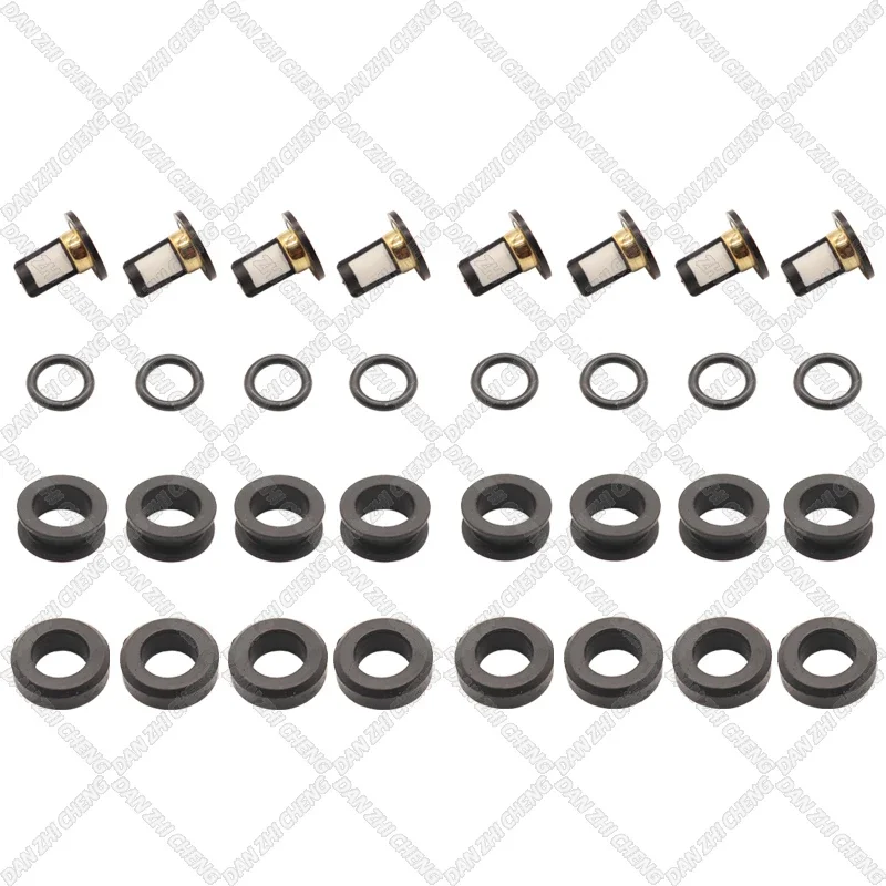 8 set For FBYCG50 16600-AA230 Subaru Legacy MK IV 2.0i AWD 2003~2009 Fuel Injector Service Repair Kit Filters Orings Grommets