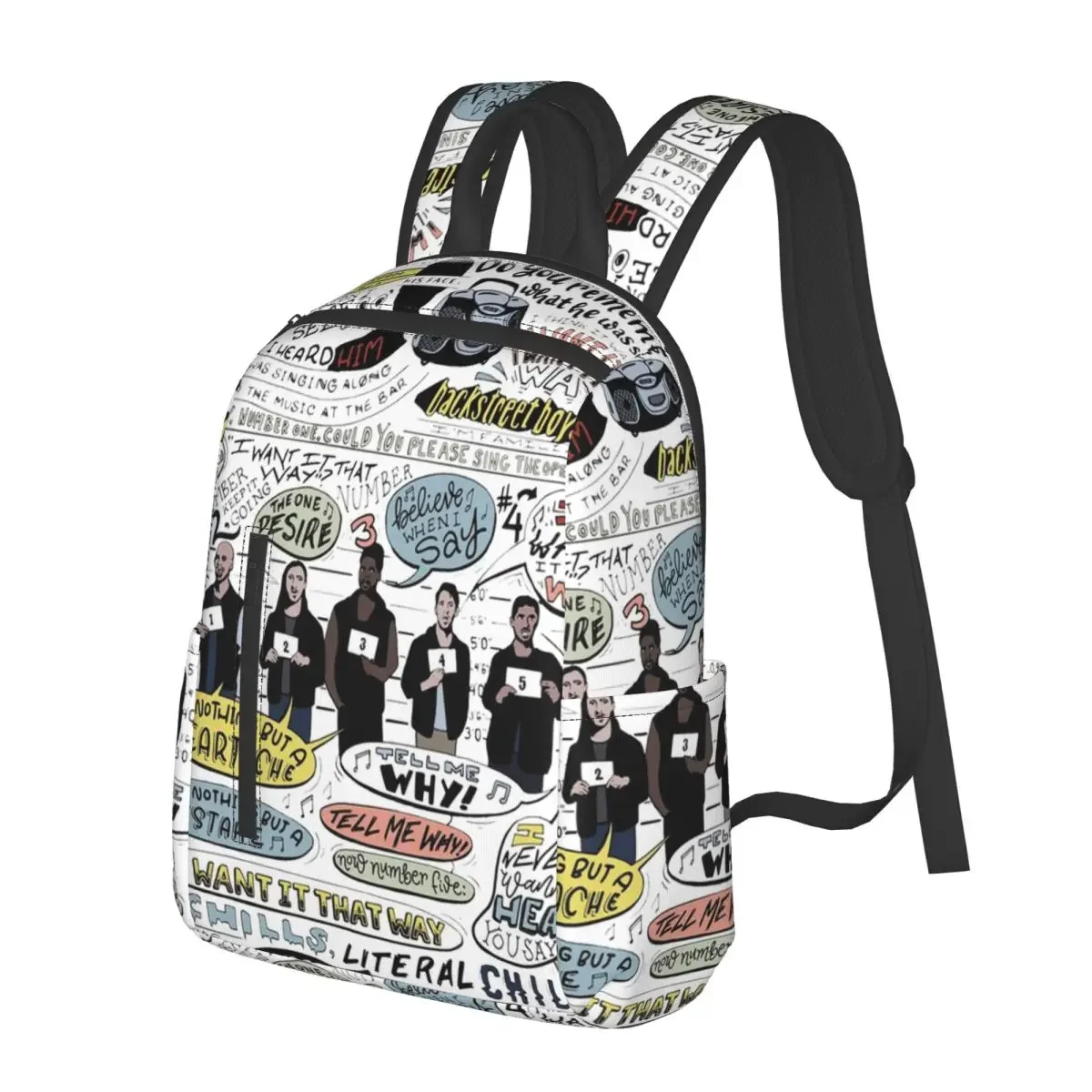 

I Want It That Way B99 Colorized Student Backpack School Bag Hiking Travel Daypack for Men Women Fashion Bookbag Shoulder Bags