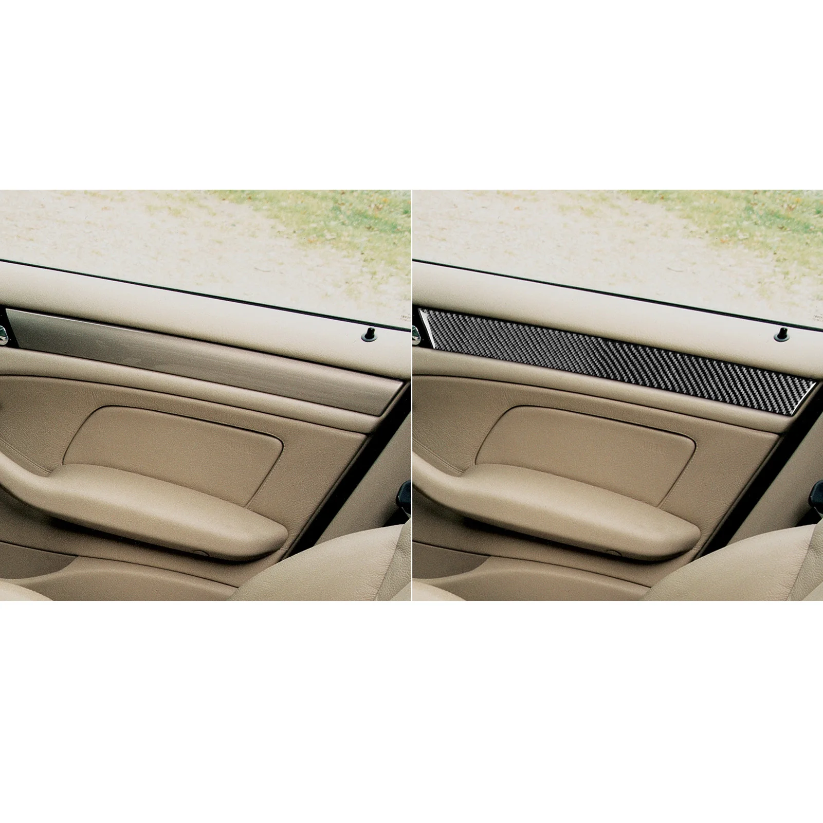 Picture 3: For BMW E46 1998-2005 Carbon Fiber Interior Door Panel Trim Strip Car Interior Accessories Decorative Stickers
