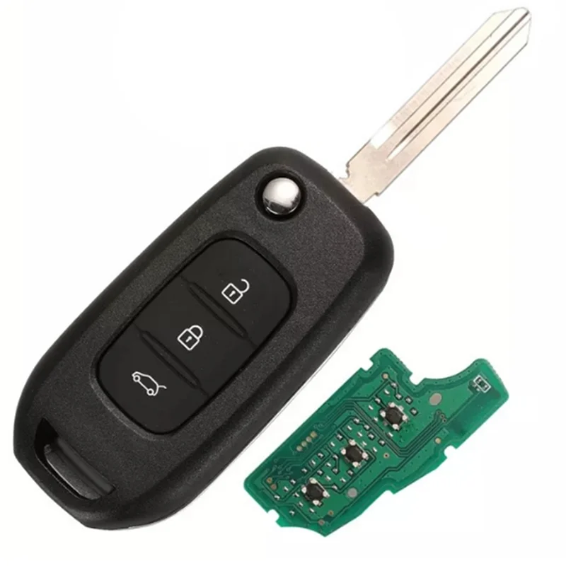 ABXN-For Renault Megane 3 Car 3 Buttons Folding Remote Control Key NSN14 Key Blade PCF7961M 4A Chip 433Mhz
