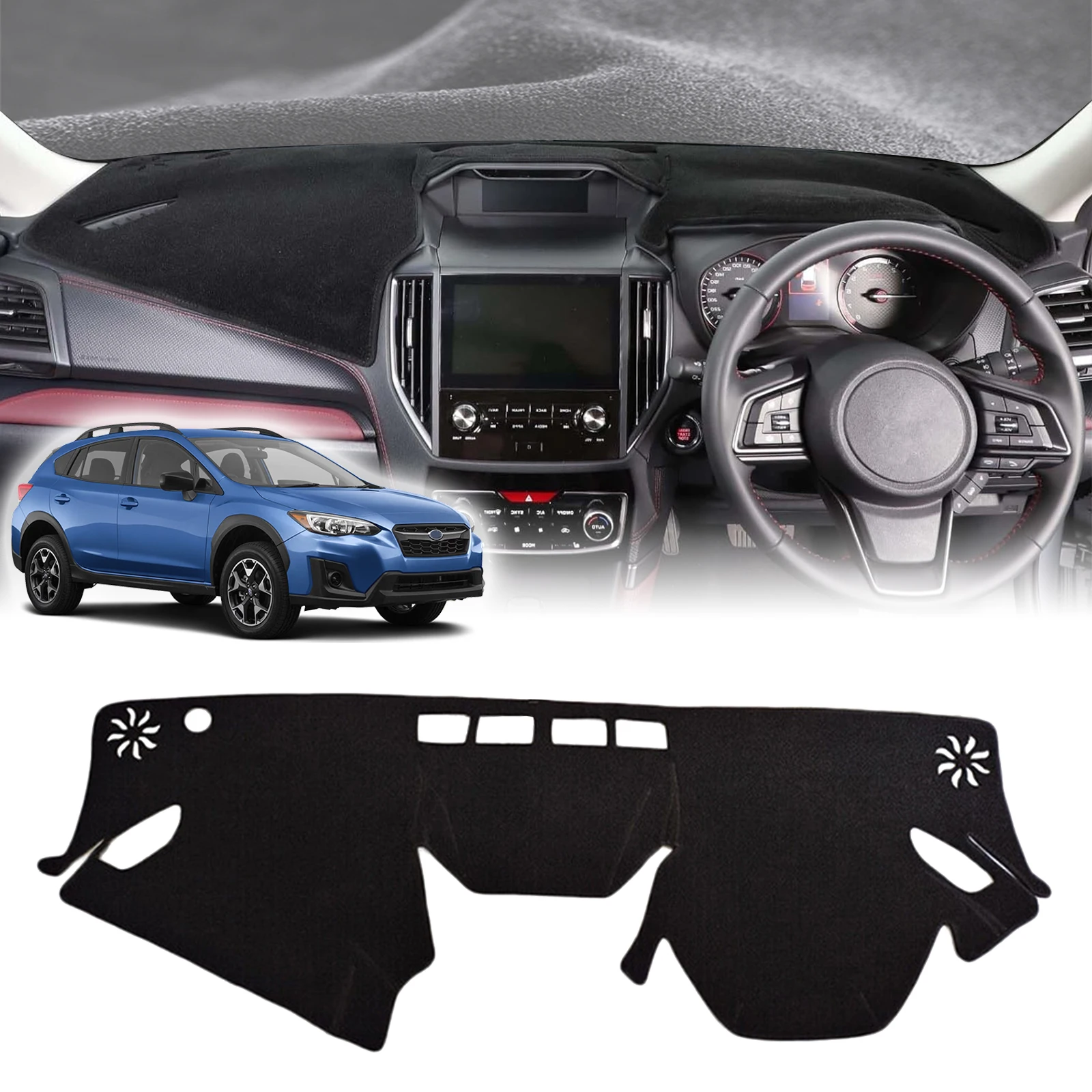 

fit for Subaru XV Crosstrek 2018-2022 Car Dashmat DashMat Sunshade Dashboard Cover Pad Protective Carpet Leather Accessories