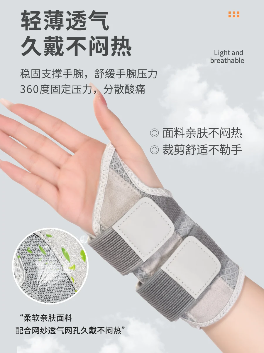 Wrist Brace for Carpal Tunnel Support Brace with Splints Hand Support for Arthritis Tendonitis Sprain Injuries Wrist Pain 1PC