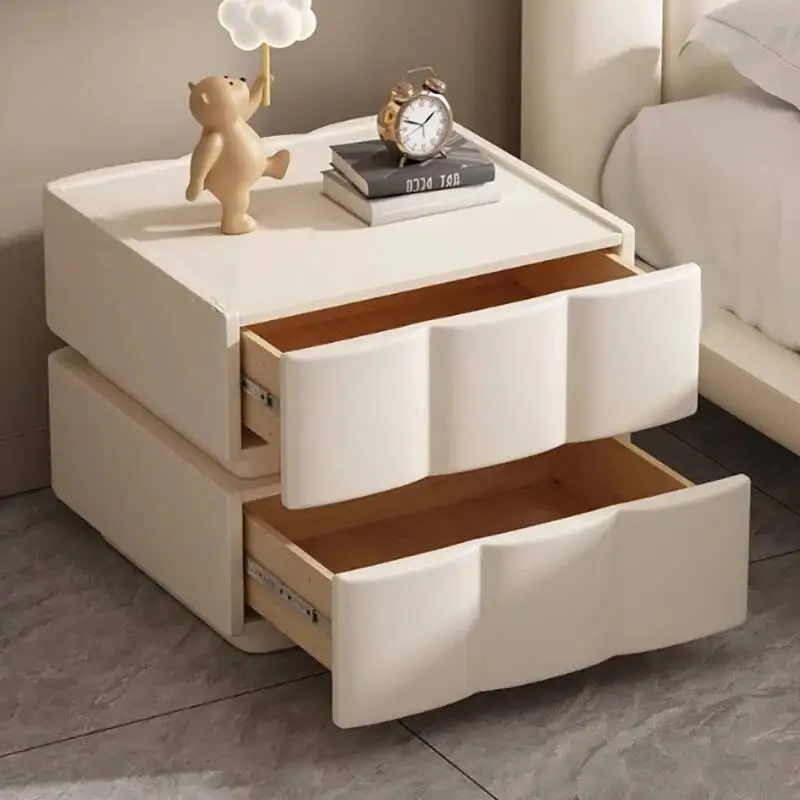 Mesa de cabeceira escondida cortex porta cabeceira chevet mesa dupla arte preto mesa de luxo high-end simples branco mesa de cabeceira