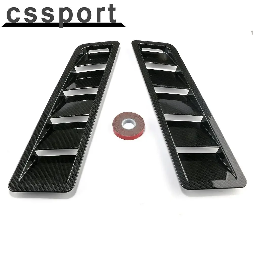 

2Pcs Universal Car Hood Scoop Styling Air Vent Trim Louver Air Flow Intake Decor Hood Vents Scoop Bonnet Louvers Spoiler Trim SL