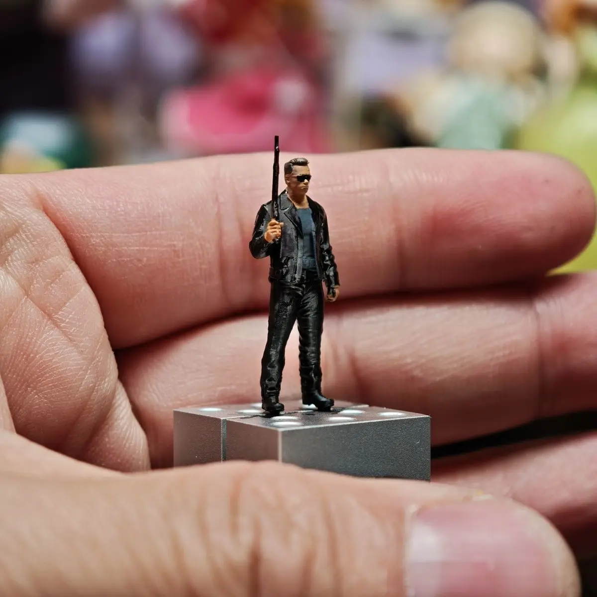 Figurines 1:64 en résine peinte à la main, modèle statique Terminator Diorama, bricolage