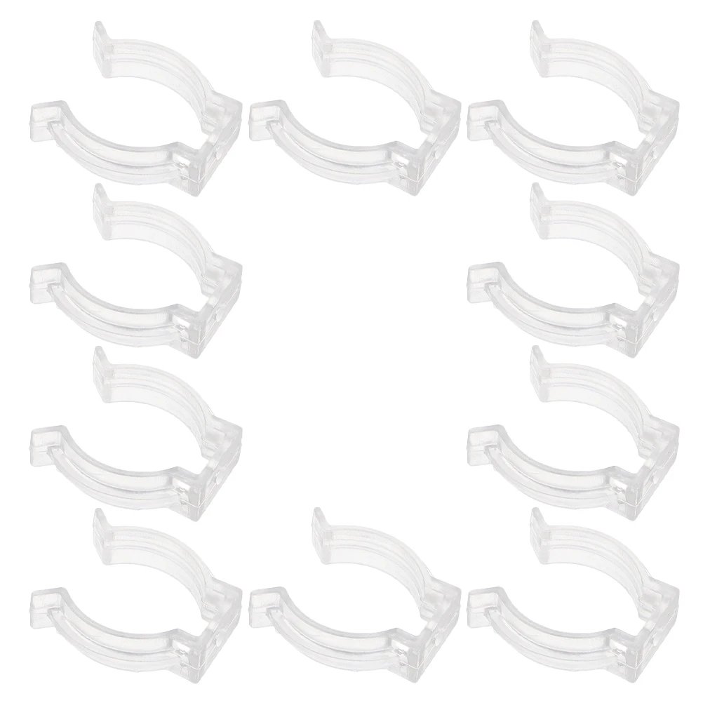 

10 Pcs Lamp Tube Clips LED Light Fixed Mounting Clamps White Holder Transparent Compatible Plastic Ceiling Accessories