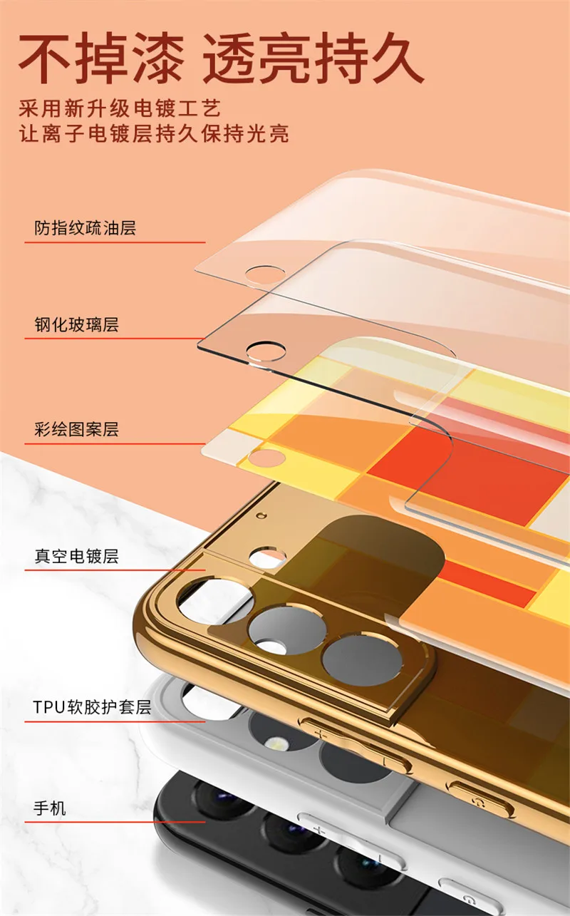 Colored Plating Tempered Glass Case For Samsung Galaxy Z Fold 2 Case 360 Full Protection Cover For Samsung Galaxy Z Fold2 5G