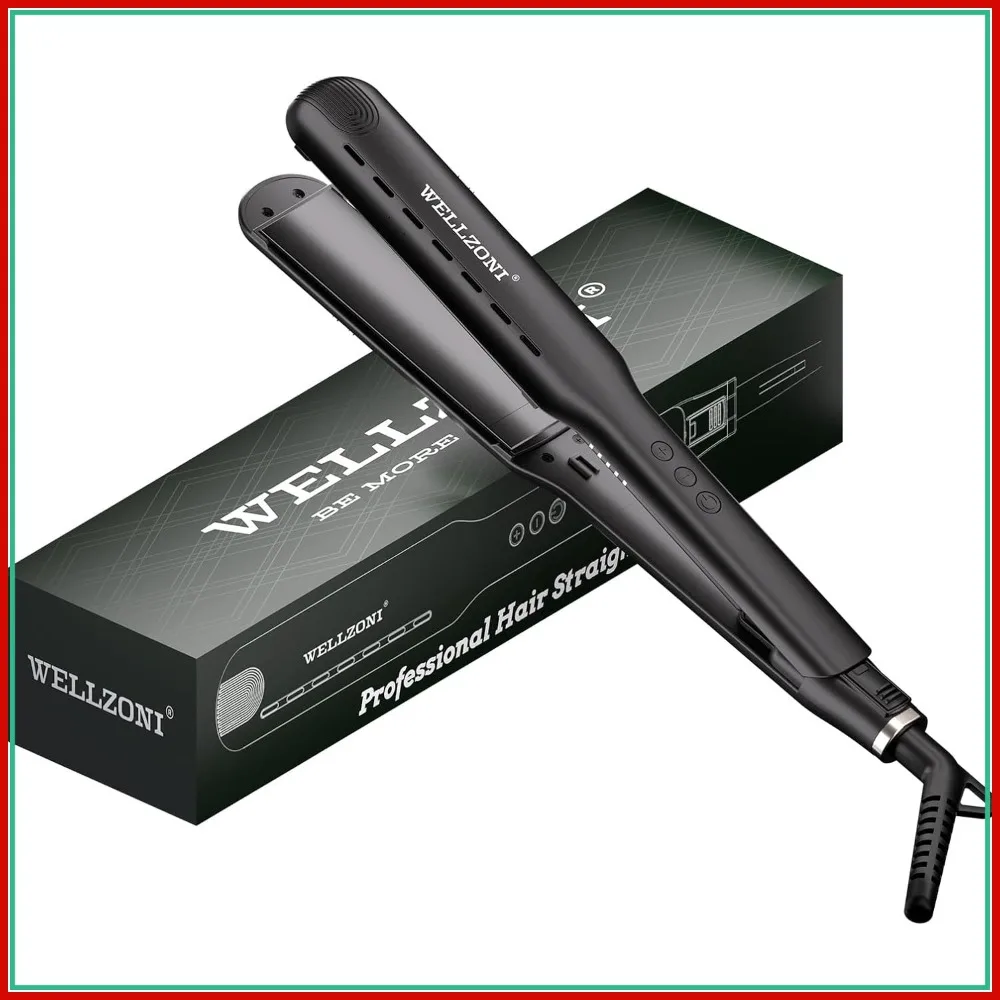 

1.5 Inch Flat Iron for Thick Hair, 250-480F Adjustable, Dual Voltage Travel