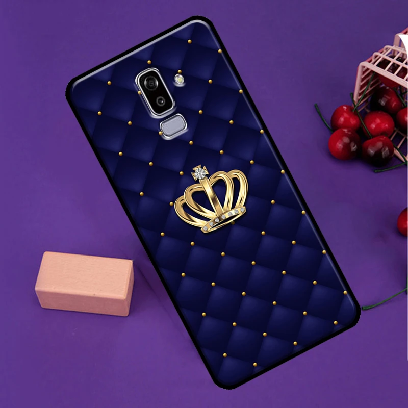 Quilted Texture Sofa Pattern Crown Phone Case For Samsung Galaxy J3 J5 J7 2017 J1 A5 A3 2016 J8 J4 J6 Plus A6 A8 A7 A9 2018 view 3
