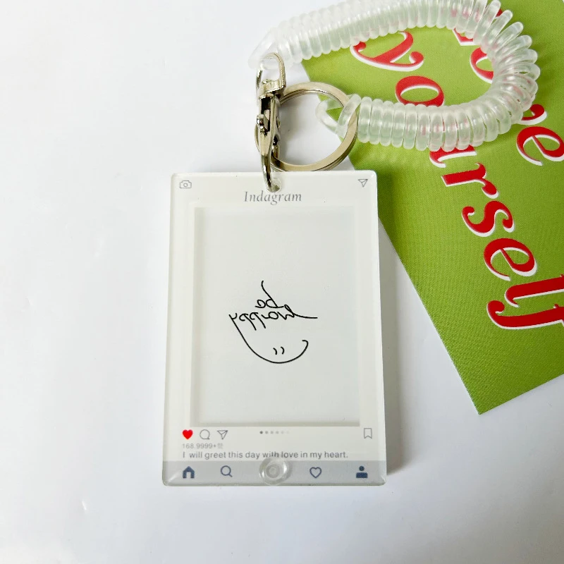 Photocard Holder Stand Picture Photo Card Display Frames With Lanyard Keychain Photocard Protector Case Home Desktop Decorations