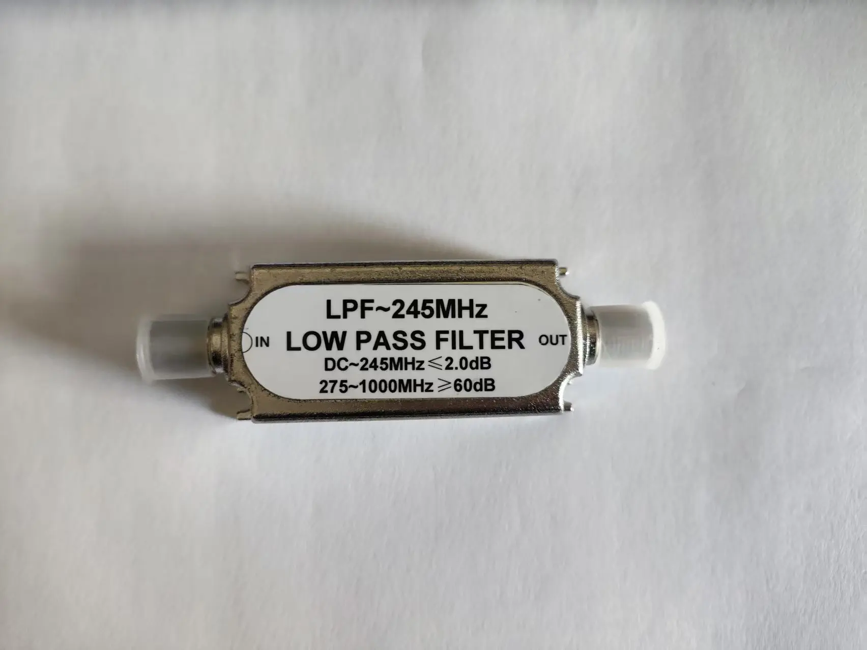 CATV مرشح تمرير منخفض LPF ~ 245MHZ F نوع موصل 75ohm