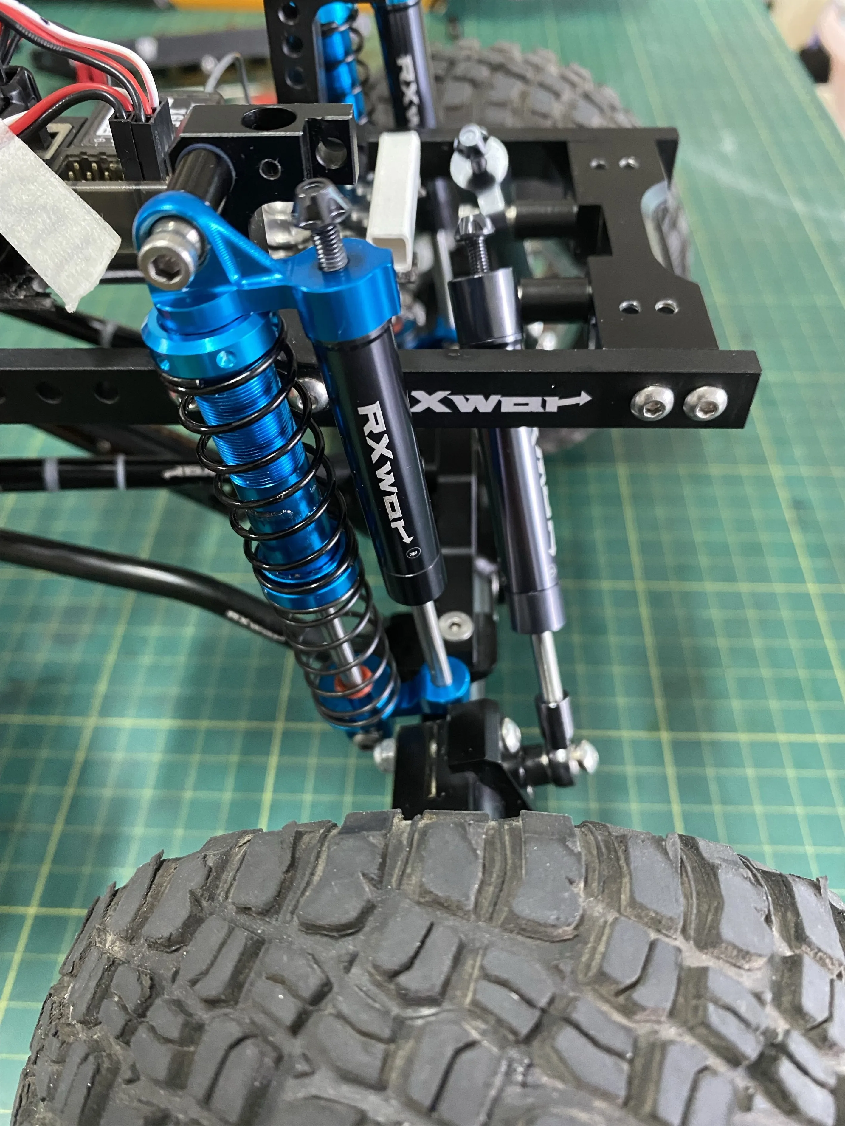 L = 93mm Rx peredam kejut tekanan negatif, alat bantu untuk 1/10 mobil Rc Trax/as Trx4 Trx6 Axial Scx10 Yikong Mst Rgt