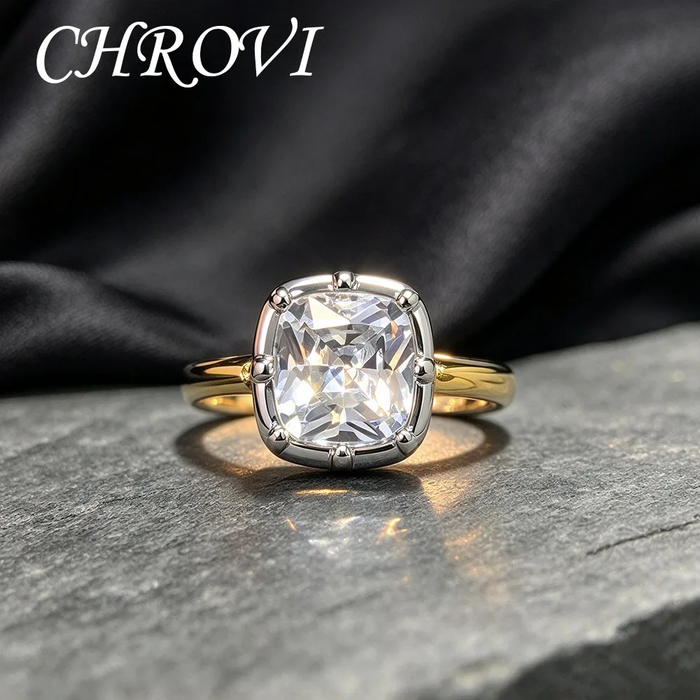 Medieval 925 silver ultra-sharp diamond ring, luxurious, fashionable, high-end and elegant style ring
