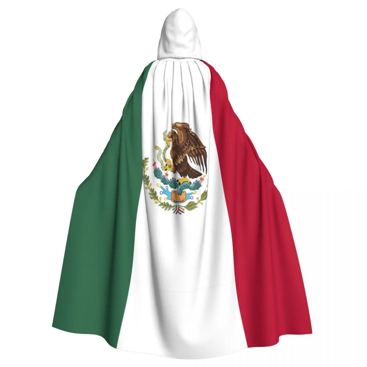 Unisex Adult Mexico Flag Cloak with Hood Long Witch Costume Cosplay