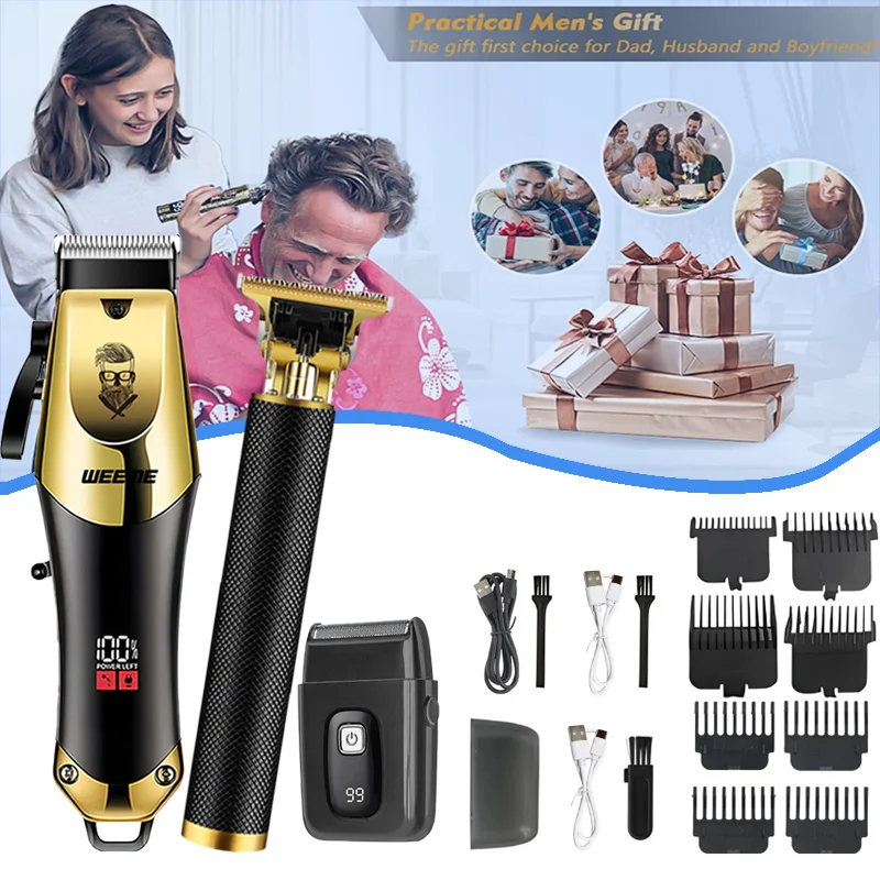 Vintage T9 Barber Clipper - Dragon Engraved Cordless Hair Trimmer, Rechargeable Men's Grooming Kit, Retro Luxury Gift for Him