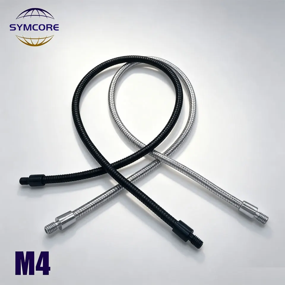 Metallflexibler Schlauch mit 4mm Durchmesser, Metall-Schwanenhals-Schlauch 100-400MM, M4-Außengewinde, Serpentinenrohr, Klemme für Lampe, Mikrofon-Schlauch
