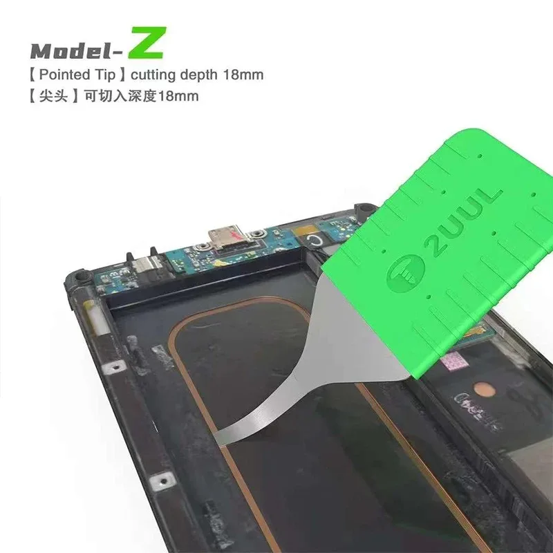 2UUL XYZ Screen Opener 4-18MM Depth Cutting Ultra Thin Stainless Steel Metal Spudger Opening Pry Card Tools For Phone Repair