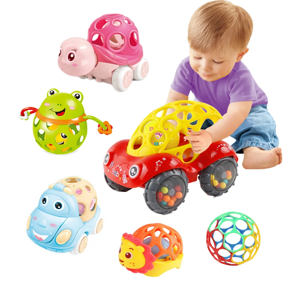 Baby Entwicklung Spielzeug 0 6 12 Monate sensorische Baby Beißring Rassel pädagogische Babys pielzeug weiche Beiß spielzeug Spiele für Babys 1 Jahr