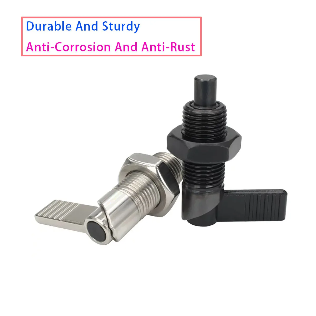 M10~20 Lever Type Indexing Plunger, with Spring Screw and Pin, 180 ° Position Type, Locking Pin Fine/coarse Thread,