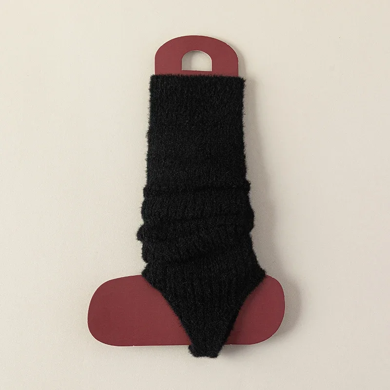 

Japanese Style Long High Quality Warm Fuzzy Thick Socks Winter Women Leg Warmers Fashion Plain New Trend Knee High Woman Socks