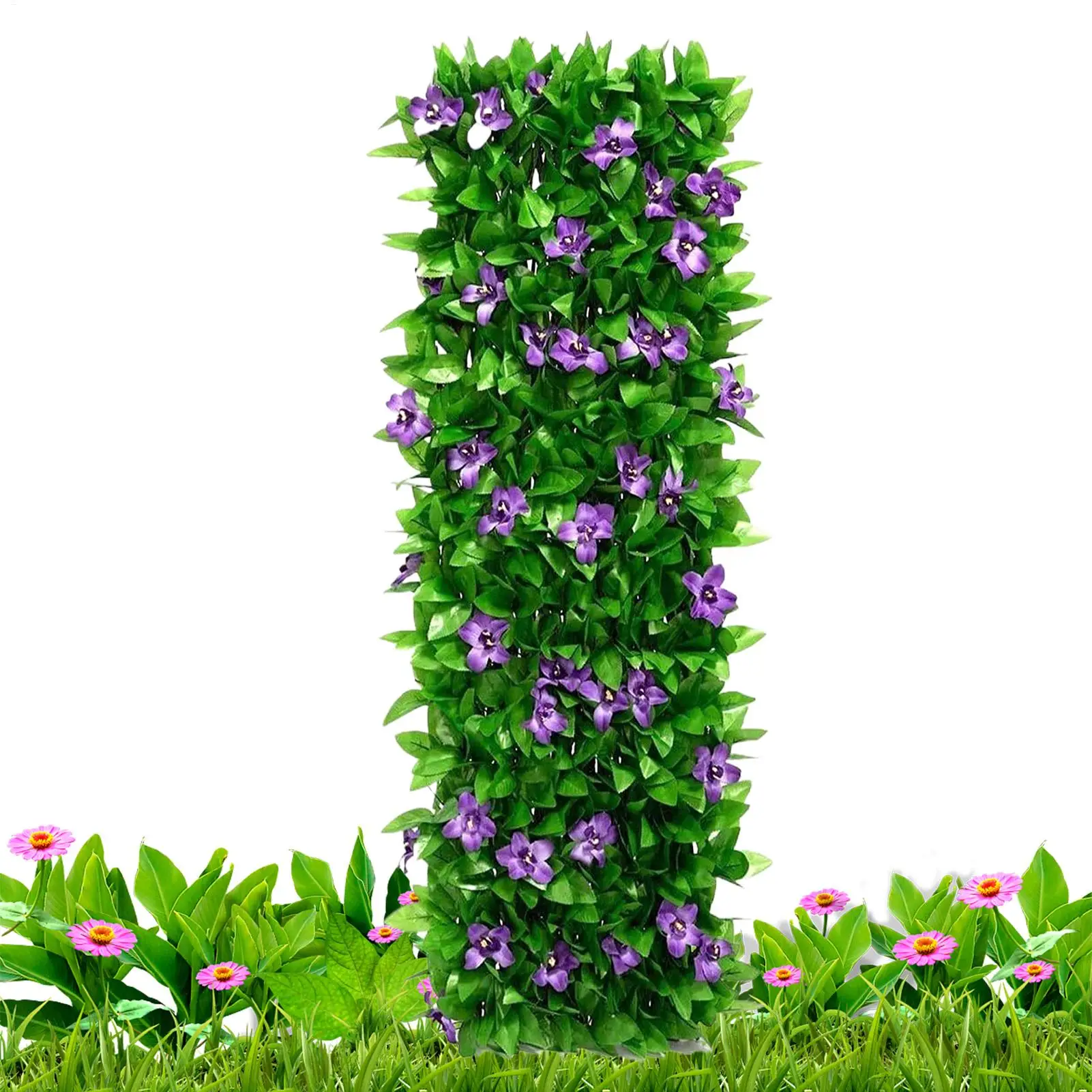 

Fake Hedges Artificial Fake Expandable Gardening Supplies With Flower Faux Hedge Fence For Home Hotel Restaurant Apartment