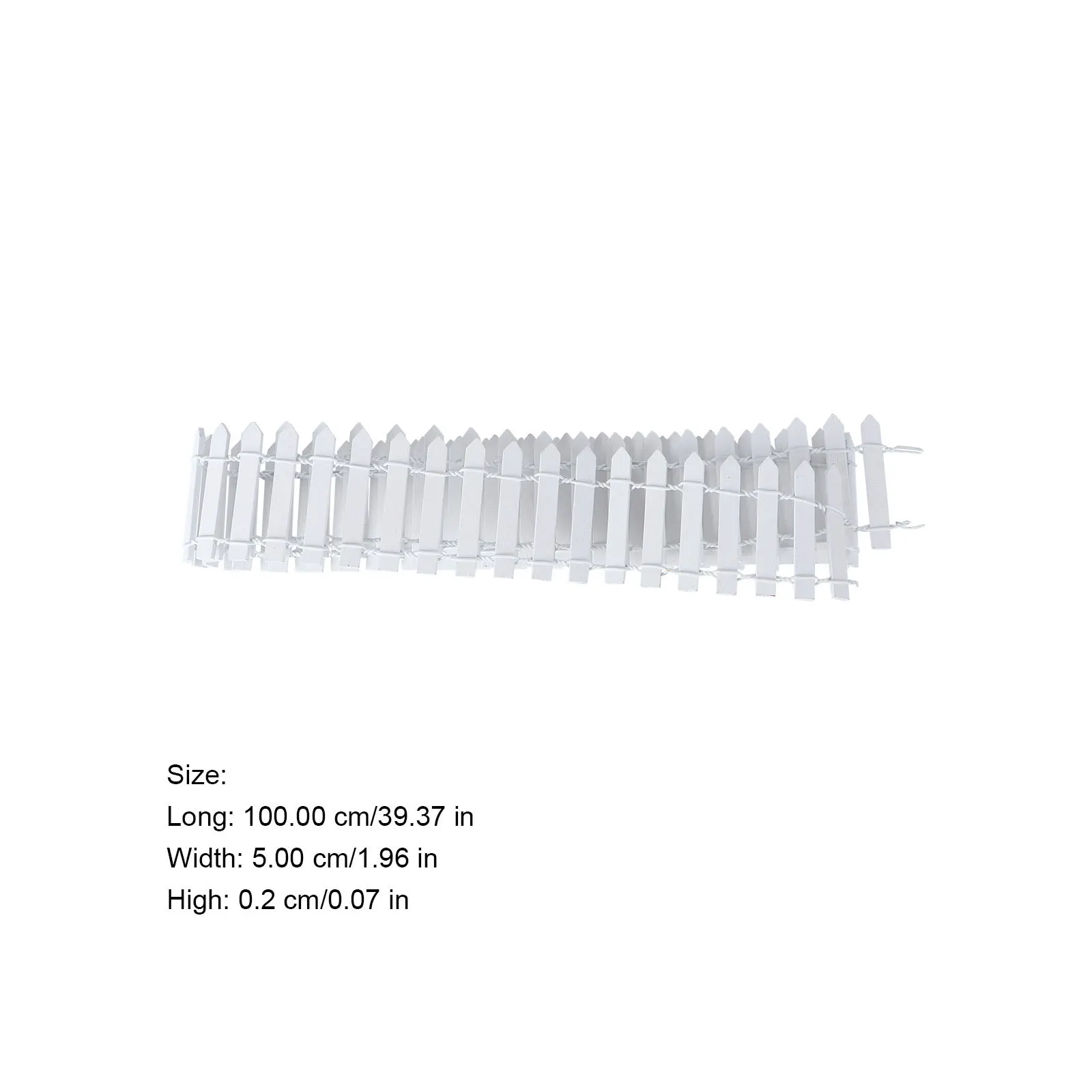 100cm x 5cm mini cerca de madeira diy mini casas fadas jardins decoração bonsai terrário ornamento branco fino acabamento realista