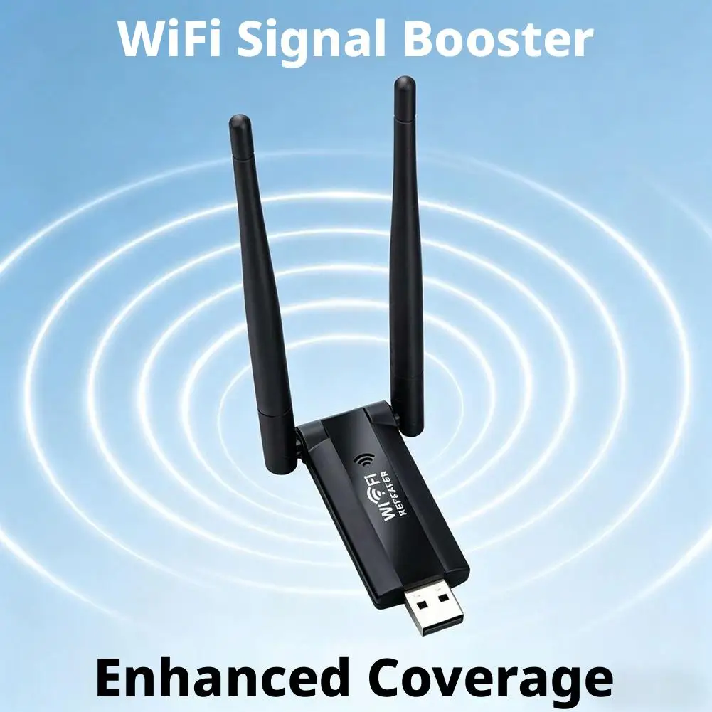  4200Mbps USB Wireless WiFi Signal Amplifier WiFi Repeater Extender Booster Long Range Wi-Fi Router Home Network Extension