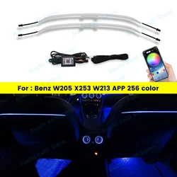 64/256 Colors LED Seat Back Lamp Backrest Ambient Light For Mercedes Benz C-Class W205 W206 GLC X253 X254 E-Class W213