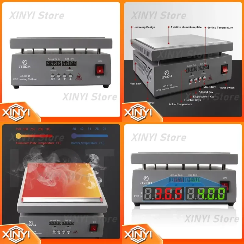 HP-B150 Heating Table Intelligent Digital Constant Temperature 15x15cm for Cellphone Repairs Laboratory Etc Preheating