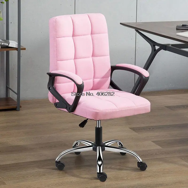 Muebles de oficina altura ajustable silla giratoria de ordenador Reposabrazos de cuero acolchado Conferencia ergonómica silla de oficina